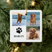 Personalized Paw Dog Lover Photo Collage Pet