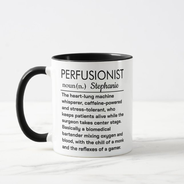 Personalized Perfusionist Definition Mugg (Vänster)