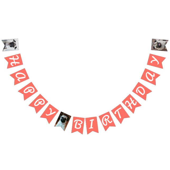 Personalized Pet Dog Photo Happy Birthday Vimplar (Alla)