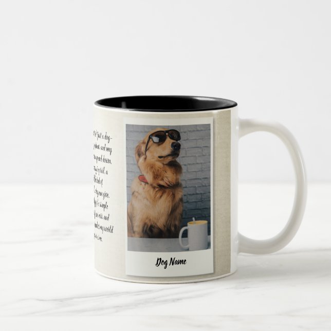 Personalized Pet Love Story Mug - Custom Två-Tonad Mugg (Höger)