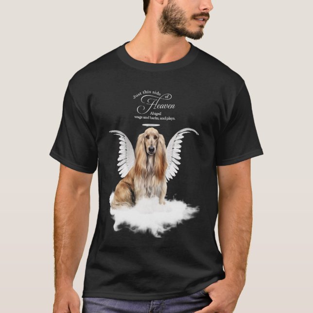 Personalized Pet Memorial Afghan Hound Dog T Shirt (Framsida)
