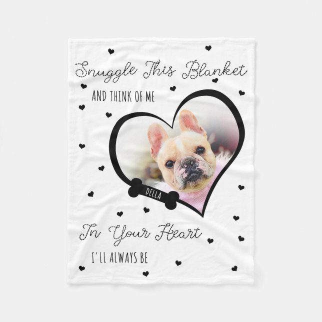 Personalized Pet Memorial Pet Loss | Photo Gift Fleecefilt (Framsidan)