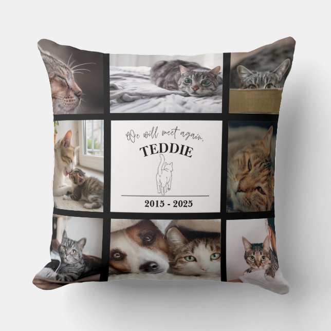 Personalized Pet Memorial Photo Kudde (Framsida)