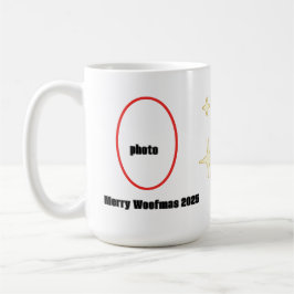 Personalized Pet Photo Christmas Mug - Merry Woofm Kaffemugg
