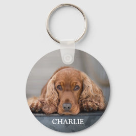 Personalized Pet Photo Dog Keepsake Nyckelring