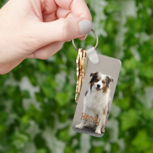 Personalized Pet Photo Dog Lover Name Keepsake  Nyckelring (Hand)