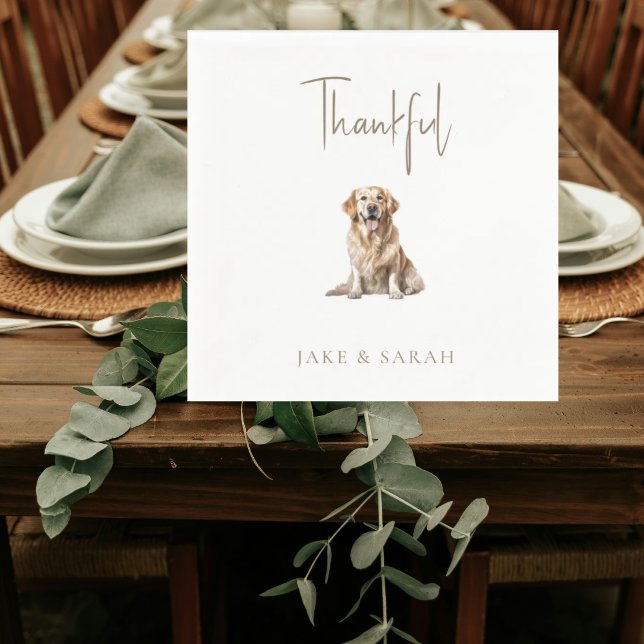 Personalized Pet Thanksgiving Cocktail Pappersservett (Skapare uppladdad)