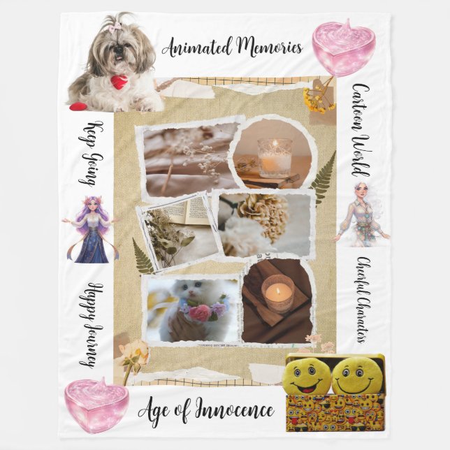 Personalized Pets & Quotes Design Fleece Blanket (Framsidan)