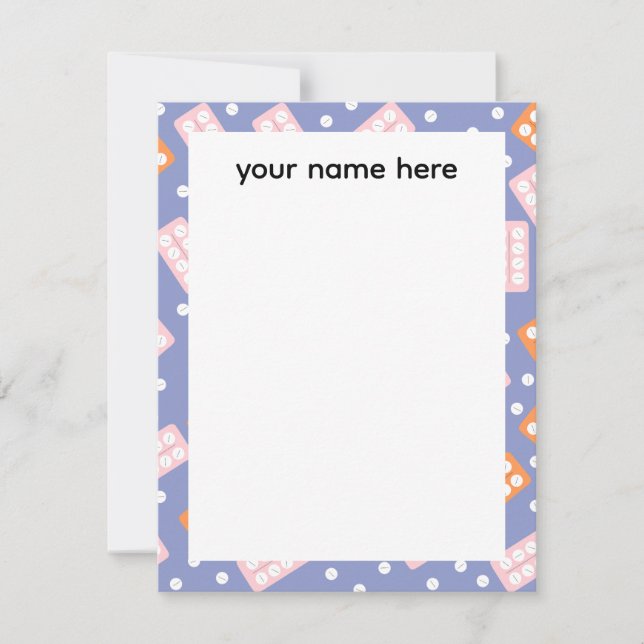 Personalized Pharmacy Tech Notecards Anteckningskort (Framsida)