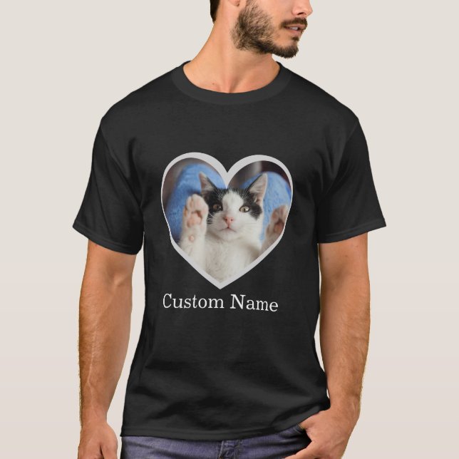 Personalized photo and name text custom t shirt (Framsida)