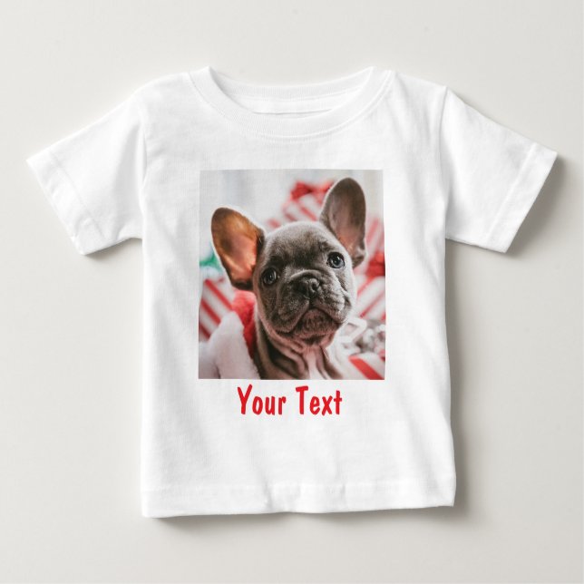 Personalized Photo and Text Funny T Shirt (Framsida)