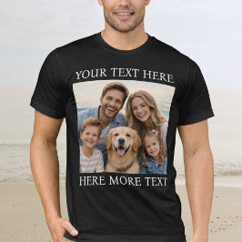 Personalized Photo and Text Or Name Elegant Serif T Shirt
