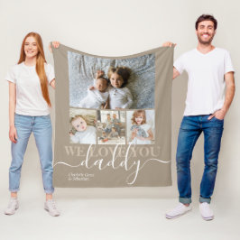 Personalized Photo and Text Photo Collage Fleecefilt