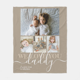 Personalized Photo and Text Photo Collage Fleecefilt