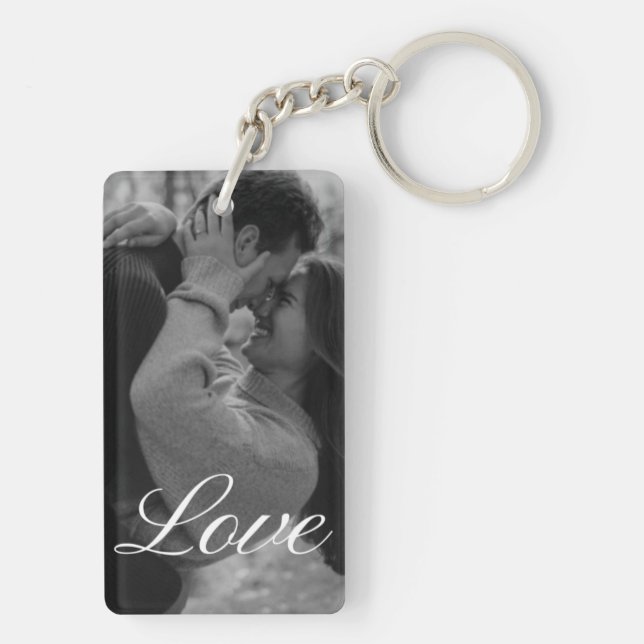 Personalized Photo and Text Photo Collage Keychain (Baksidan)