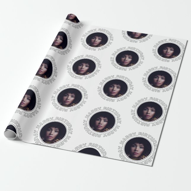 Personalized Photo Birthday Wrapping Paper Presentpapper (Utrullad)