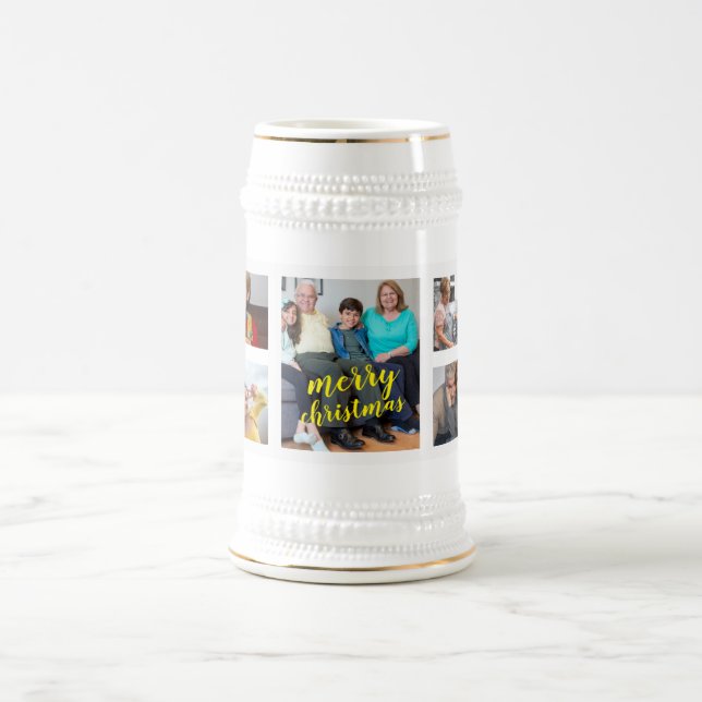Personalized Photo Christmas Collage Beer Stein Sejdel (Center)