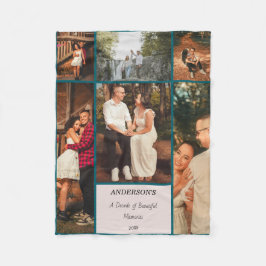 Personalized Photo Collage Blanket Fleecefilt