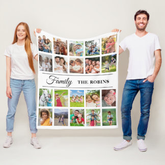 Personalized Photo Collage Blanket Photo Fleecefilt