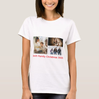 Personalized Photo Collage Family Christmas T Shirt