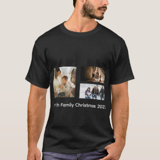Personalized Photo Collage Family Christmas T Shirt