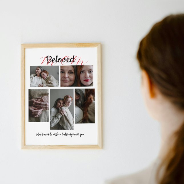 Personalized Photo Collage Gift for Mom Poster (Skapare uppladdad)
