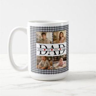 Personalized Photo Collage & Kids' Names "DAD" Kaffemugg