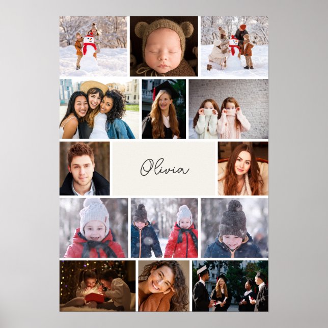 Personalized Photo Collage Poster with Name (Framsidan)
