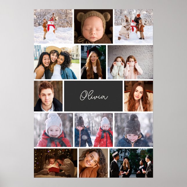 Personalized Photo Collage Poster with Name (Framsidan)