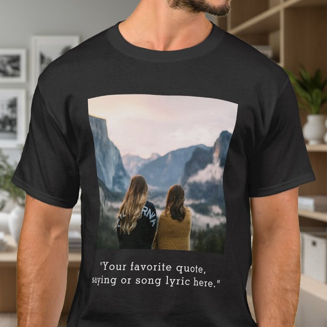 Personalized Photo Custom Quote T Shirt (Skapare uppladdad)