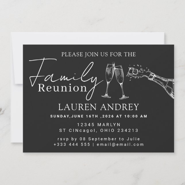 Personalized photo Family Reunion Party Invitation Inbjudningar (Framsida)