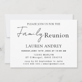 Personalized photo Family Reunion Party Invitation Inbjudningar