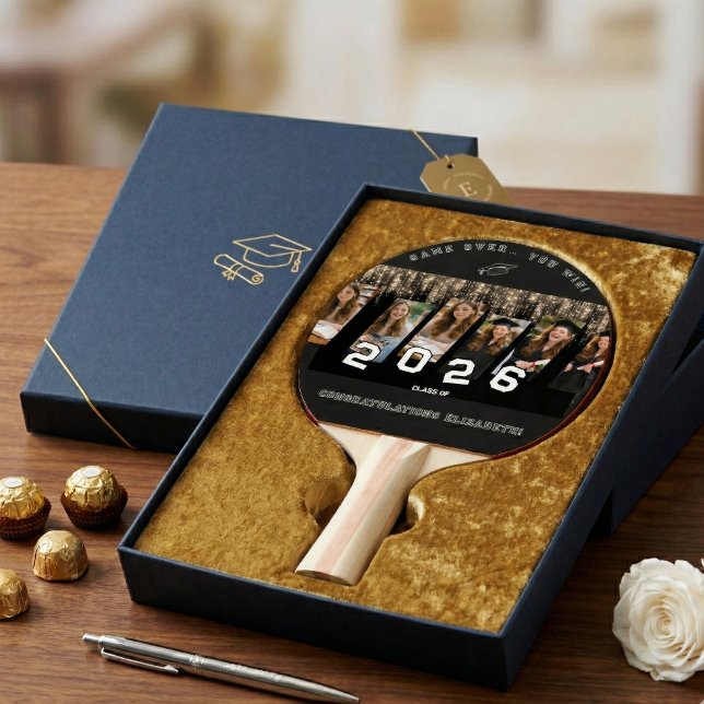 Personalized Photo Funny Gift Graduation  Pingisracket (Skapare uppladdad)