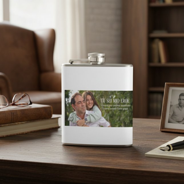Personalized Photo Hip Flask, You Are My Hero Dad Fickplunta (Skapare uppladdad)