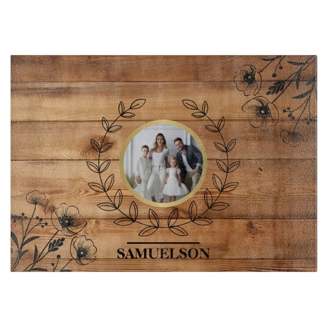 Personalized Photo Keepsake Cutting Board (Framsidan)