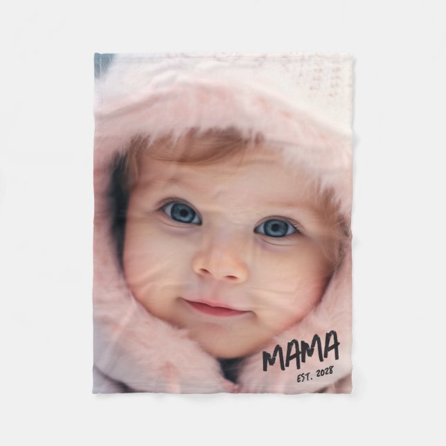 Personalized Photo Keepsake Mama Fleecefilt (Framsidan)