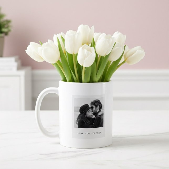 Personalized Photo – Love You Forever Custom  Kaffemugg (Skapare uppladdad)