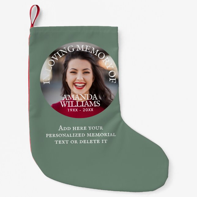 Personalized Photo Memorial Liten Julstrumpa (Framsidan)