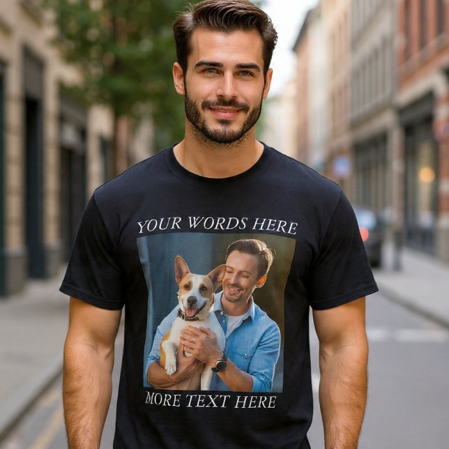 Personalized Photo & Message T Shirt (Skapare uppladdad)