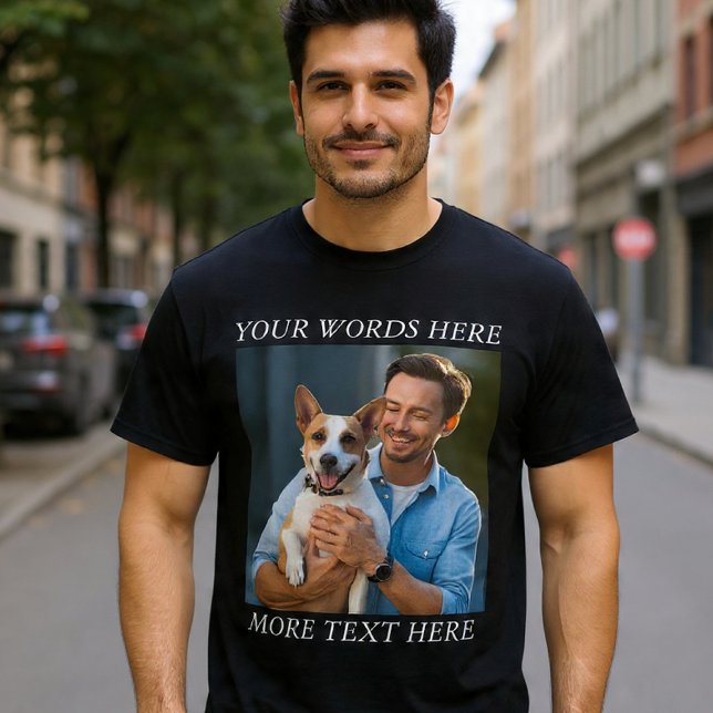 Personalized Photo & Message T Shirt (Skapare uppladdad)