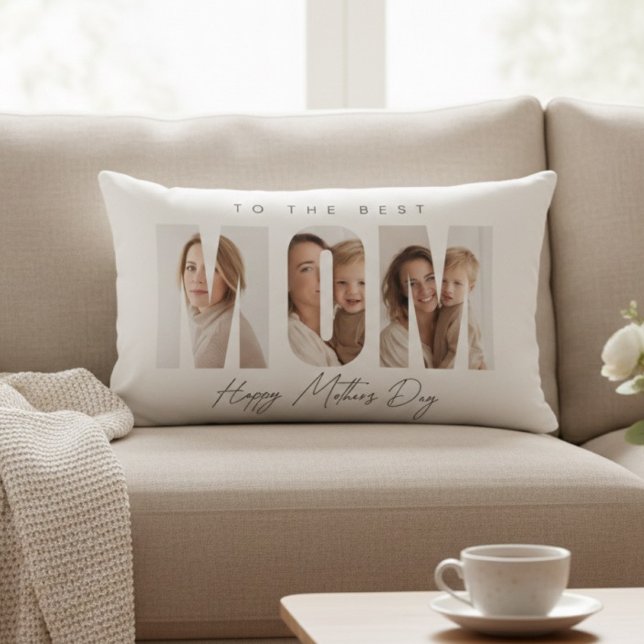 Personalized Photo MOM Mother’s Day Lumbarkudde (Skapare uppladdad)