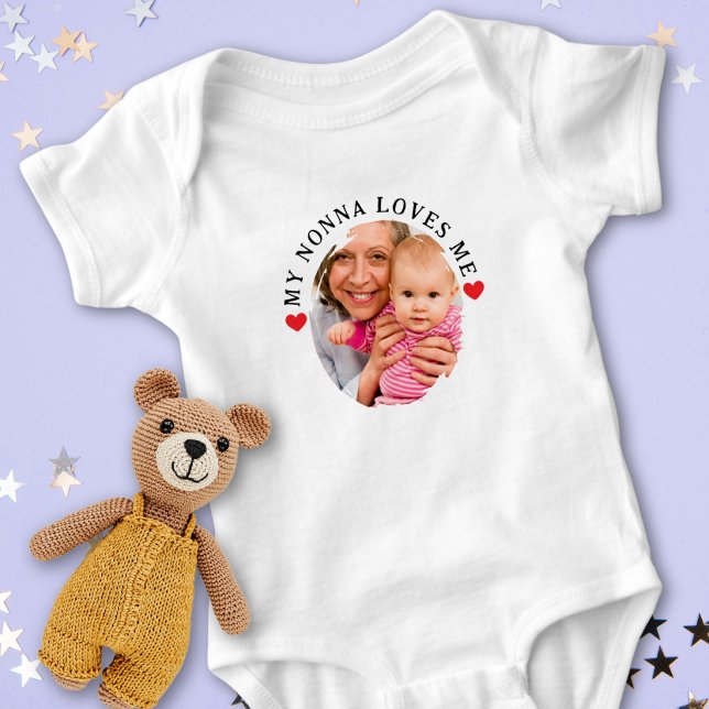 Personalized Photo My Nonna Loves Me Grandchild T Shirt (Skapare uppladdad)