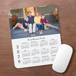 Personalized Photo Name White 2026 Calendar Musmatta