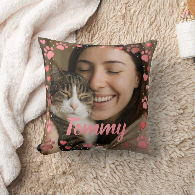 Personalized Photo Pet Lover's Pillow Kudde (Filt)