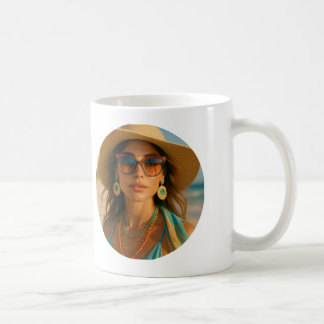 Personalized Photo Retro Bahamas Tropical Beach    Kaffemugg
