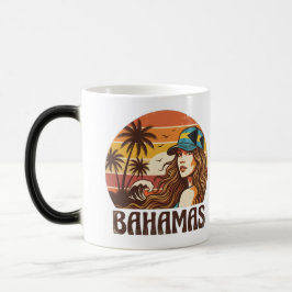 Personalized Photo Retro Bahamas Tropical Beach    Magisk Mugg