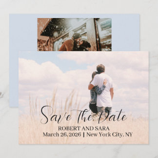 Personalized Photo Save the Date Card Meddelande