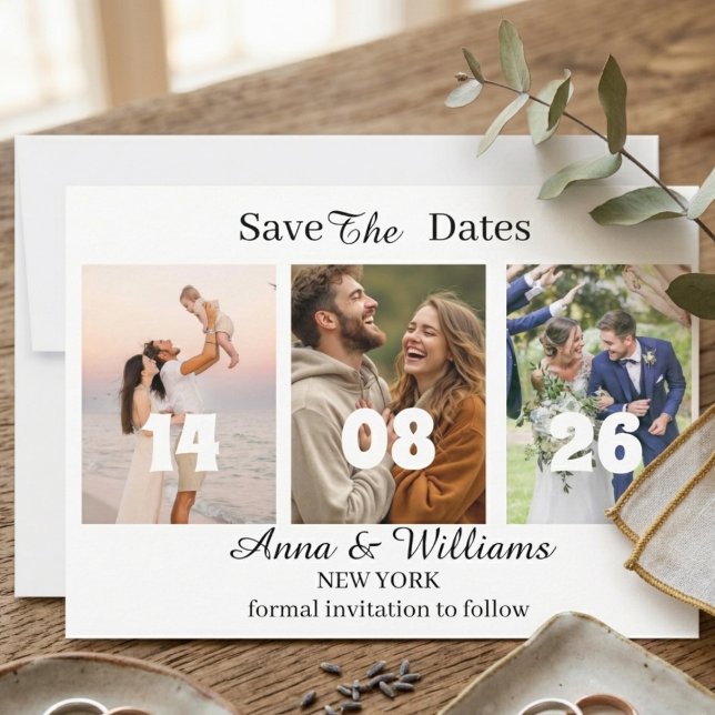 Personalized Photo Save the Date Invitation Spara Datumet (Skapare uppladdad)