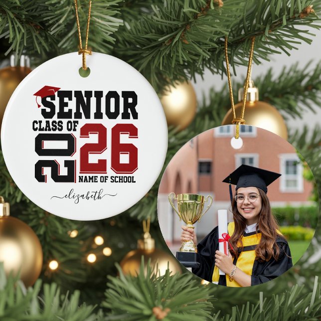 Personalized Photo Senior Year Graduation  Julgransprydnad Keramik (Skapare uppladdad)