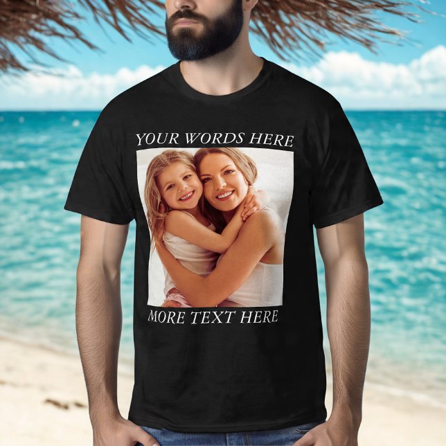 Personalized Photo Shirt with Custom Wording T (Skapare uppladdad)
